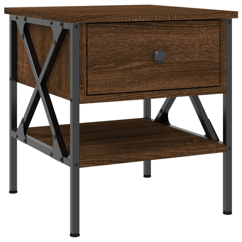 Vidaxl Nočný stolík hnedý dub 40x42x45 cm kompozitné drevo